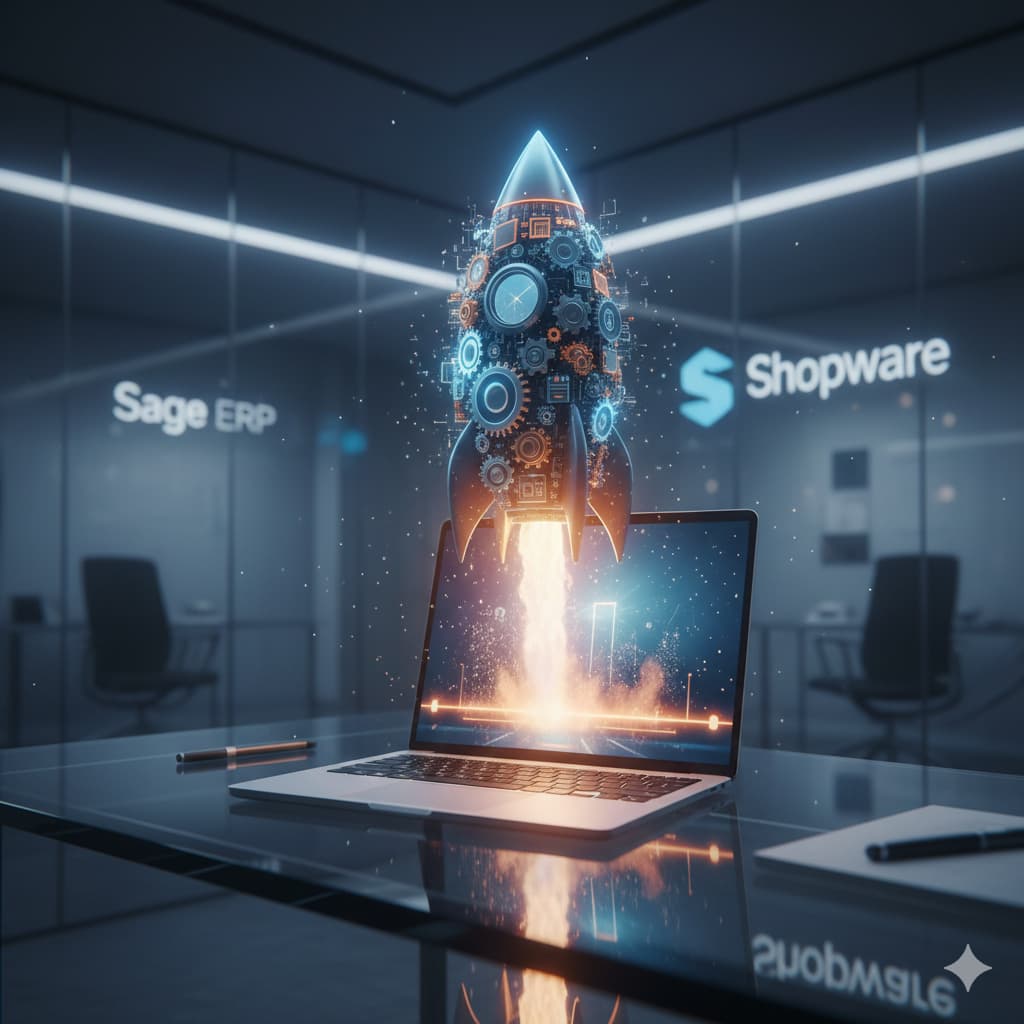 Shopify & Shopware skalieren mit Sage Operations - Wachstum ohne Schmerzen: So wird Sage Operations zum Motor Ihres Webshops.